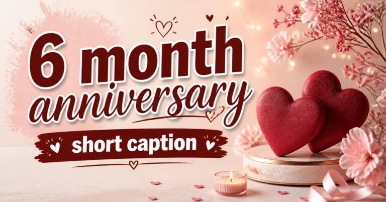 6 month anniversary short caption